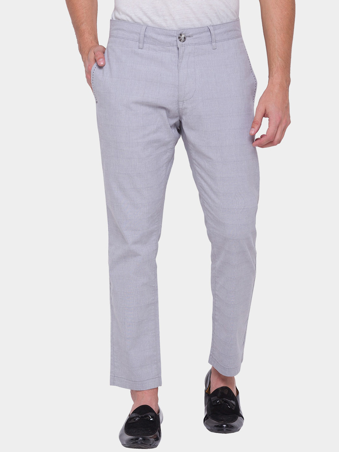

Being Human Men Grey Solid Regular Fit Chinos