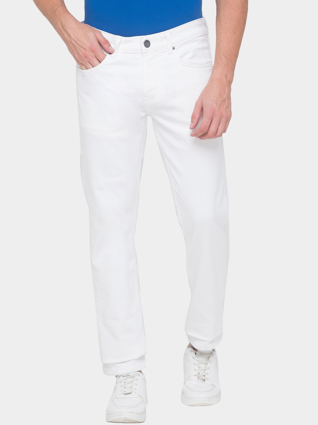 

Being Human Men White Mildly Distressed Jeans