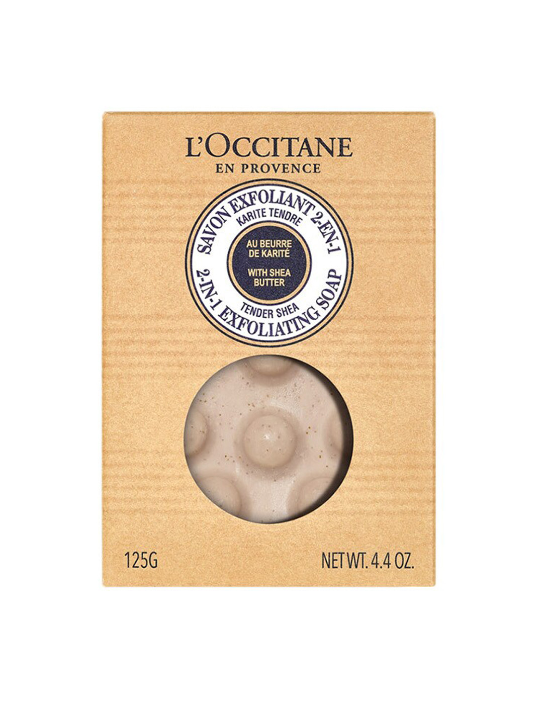 

LOccitane en Provence Shea 2-in-1 Exfoliating Soap - 125 g, Beige
