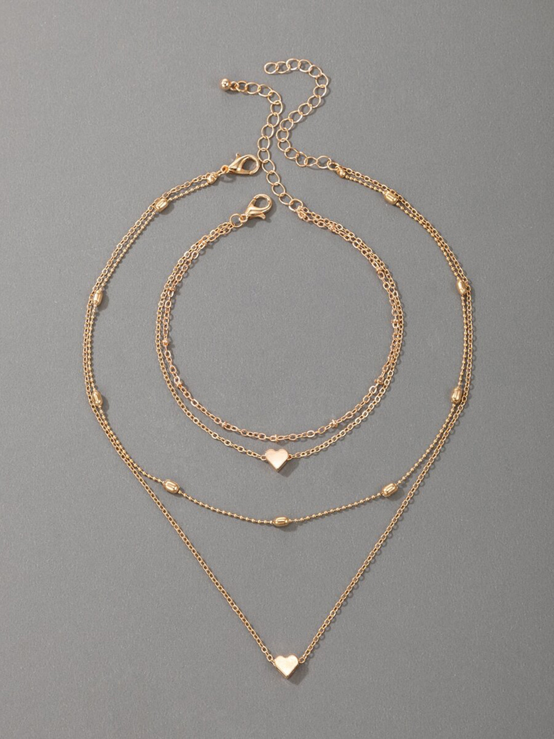

OOMPH Gold Plated Layered Jewellery Set