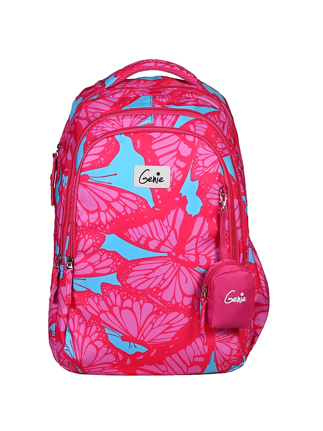 

Genie Unisex Pink & Blue Graphic Printed Backpack