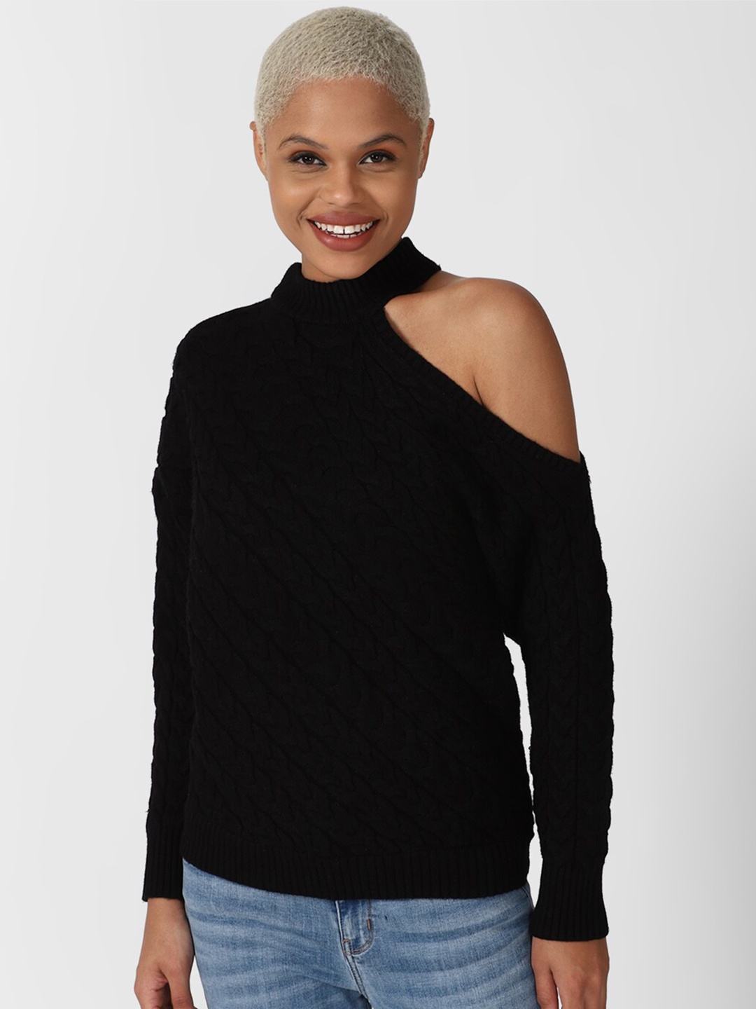 

FOREVER 21 Women Black Pullover