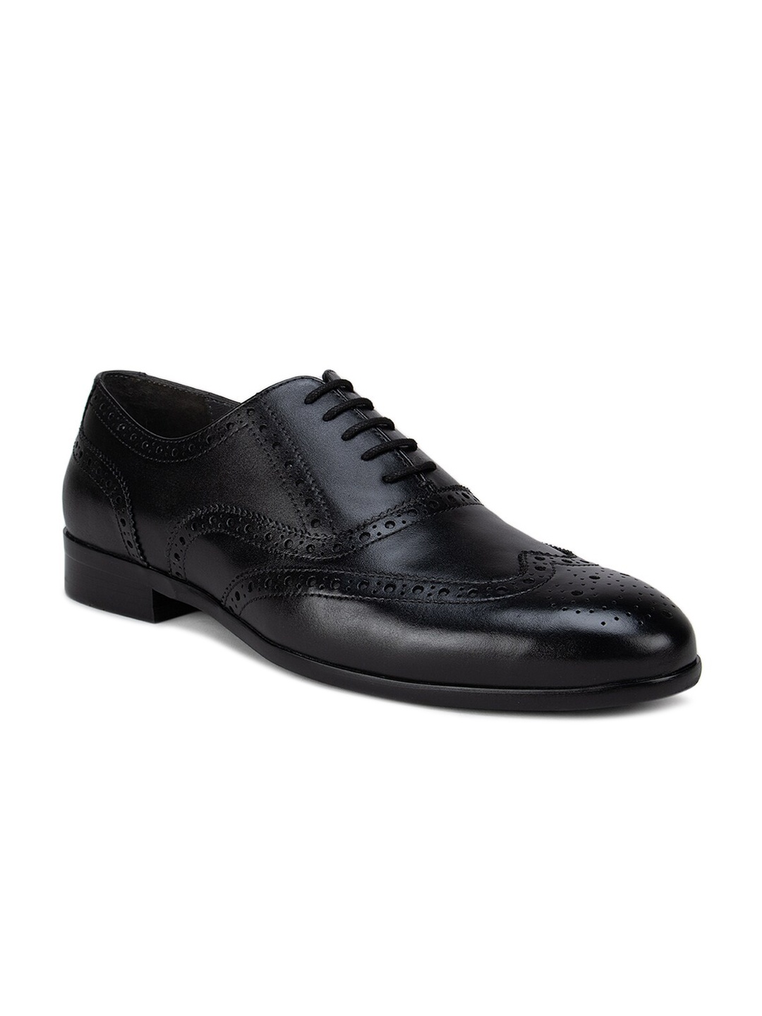 

ROSSO BRUNELLO Men Black Leather Brogues