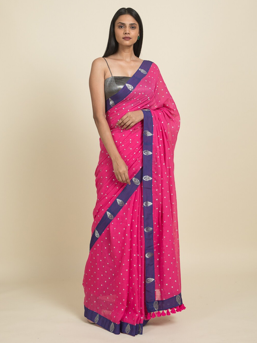 

Suta Pink & Violet Pure Cotton Saree