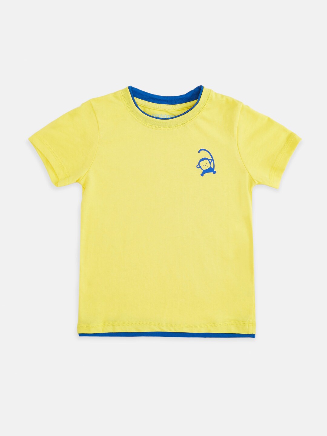 

Pantaloons Baby Boys Yellow Pure Cotton Applique T-shirt