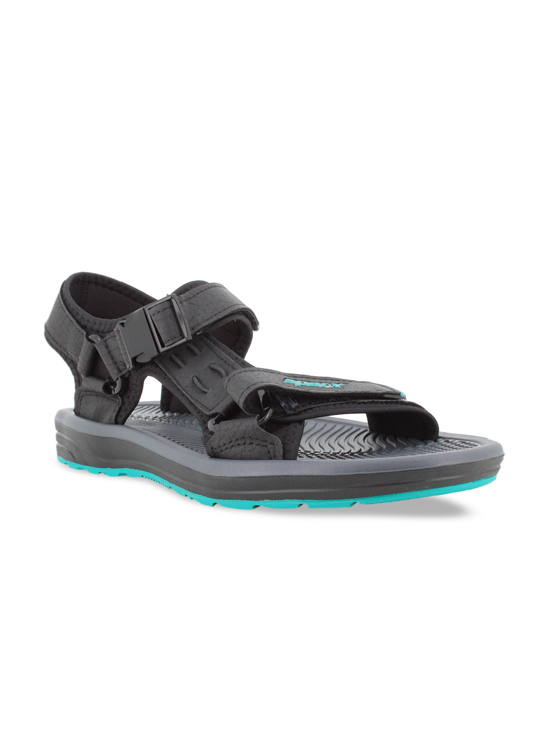 

Sparx Men Black Solid Sports Sandals