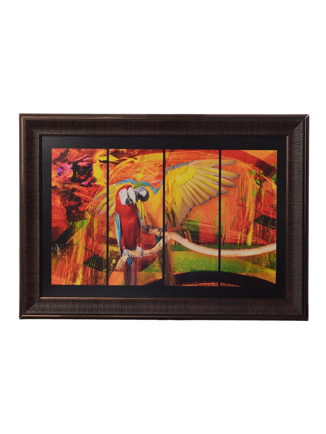 

eCraftIndia Multicoloured Macaw Framed Wall Art, Multi