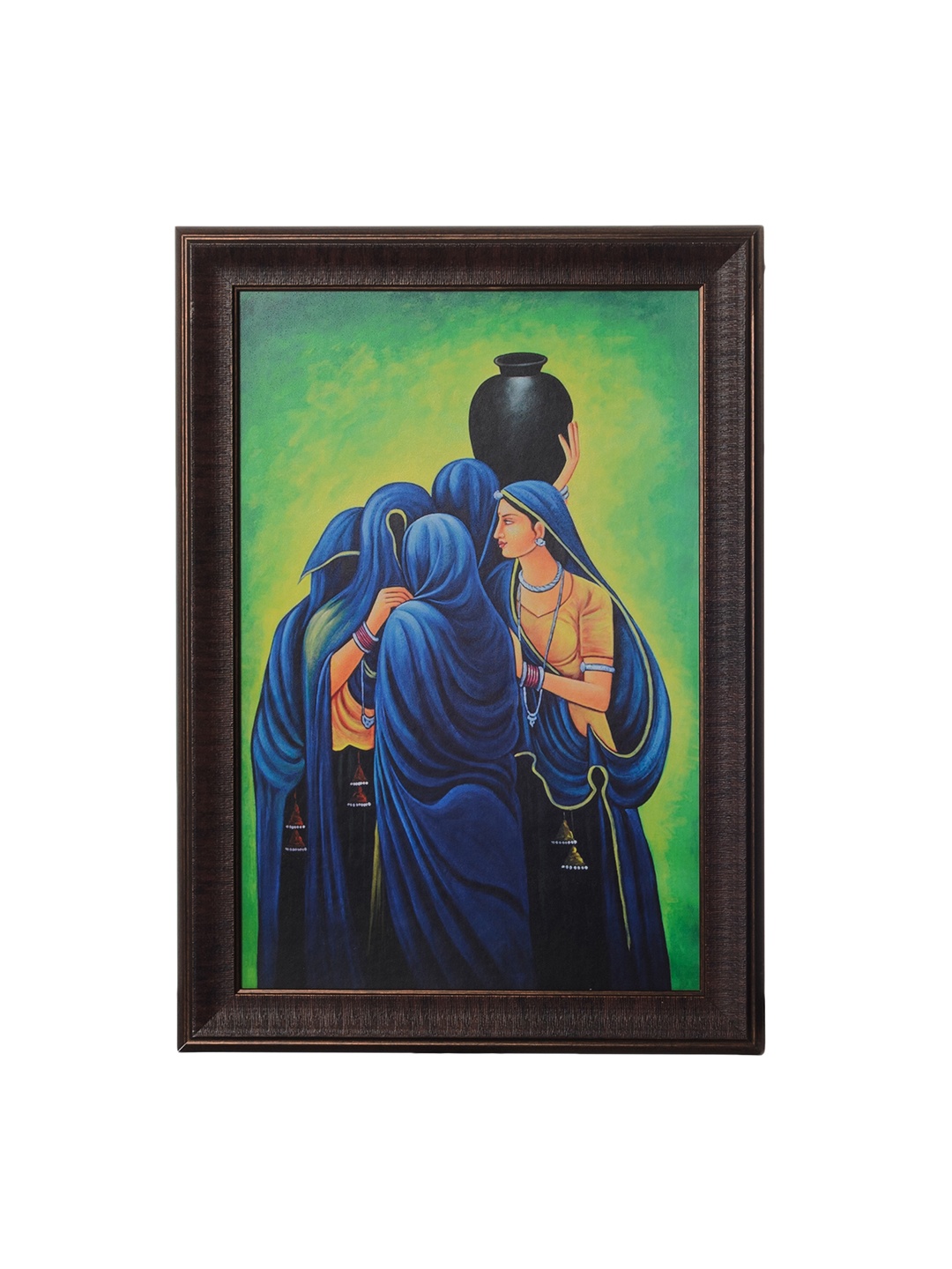 

eCraftIndia Blue & Green Group of Women UV Wall Art