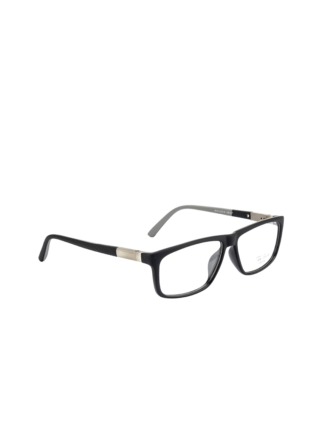 

Ted Smith Unisex Black Full Rim Wayfarer Frames Eyeglasses