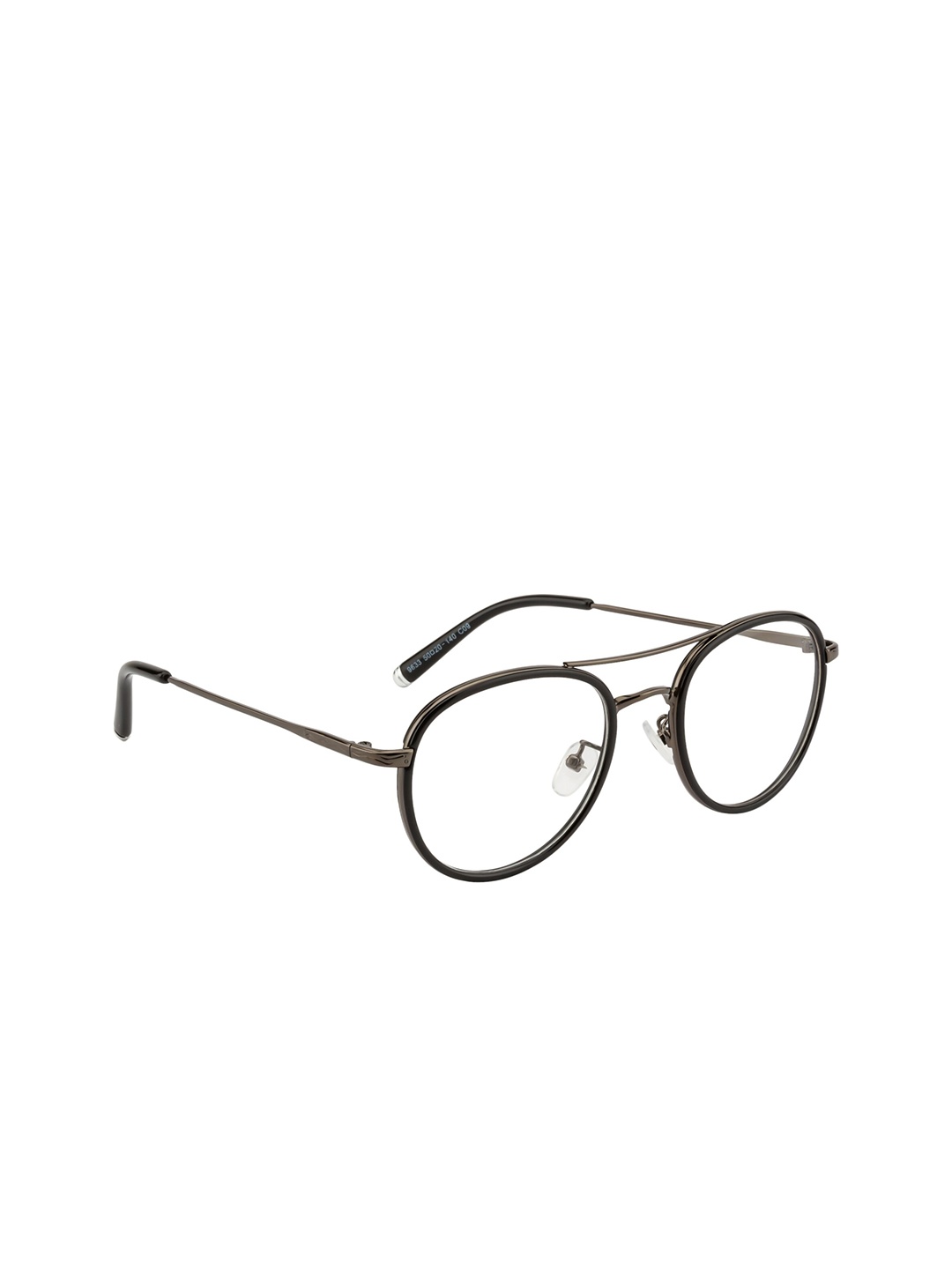 

Ted Smith Unisex Black Full Rim Aviator Frames TS9633_C09