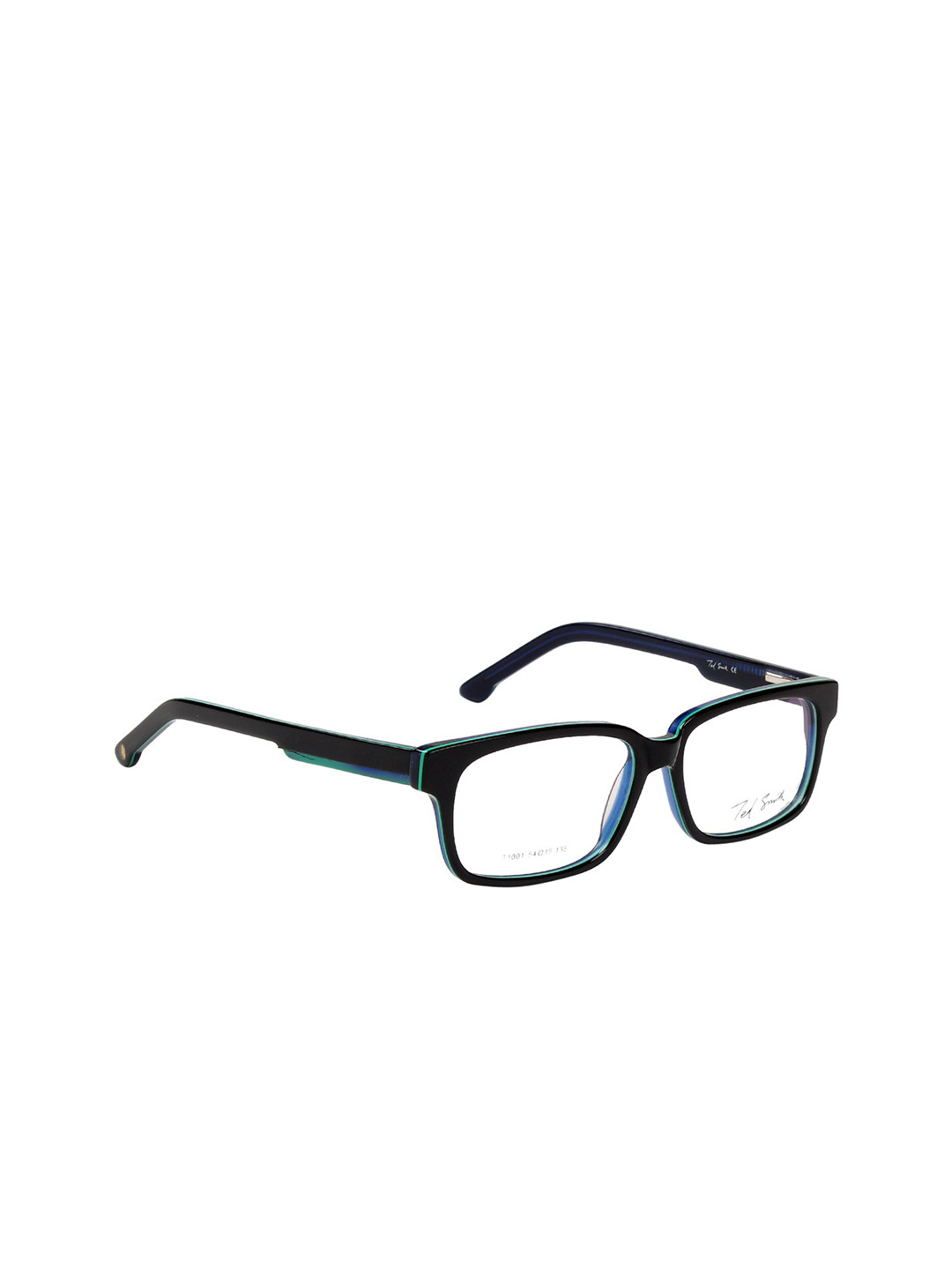 

Ted Smith Unisex Blue & Black Full Rim Wayfarer Frames