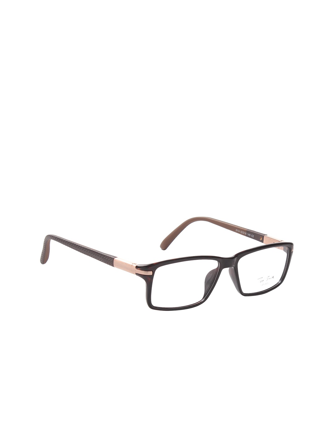 

Ted Smith Unisex Black & Bronze-Toned Full Rim Wayfarer Frames- TS9114_C4