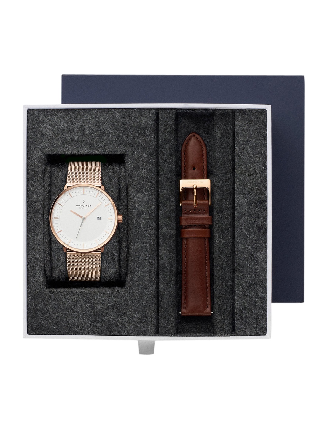 

Nordgreen Unisex White Dial & Rose Gold Toned Analogue Watch PH36RGXXMEROLEBR