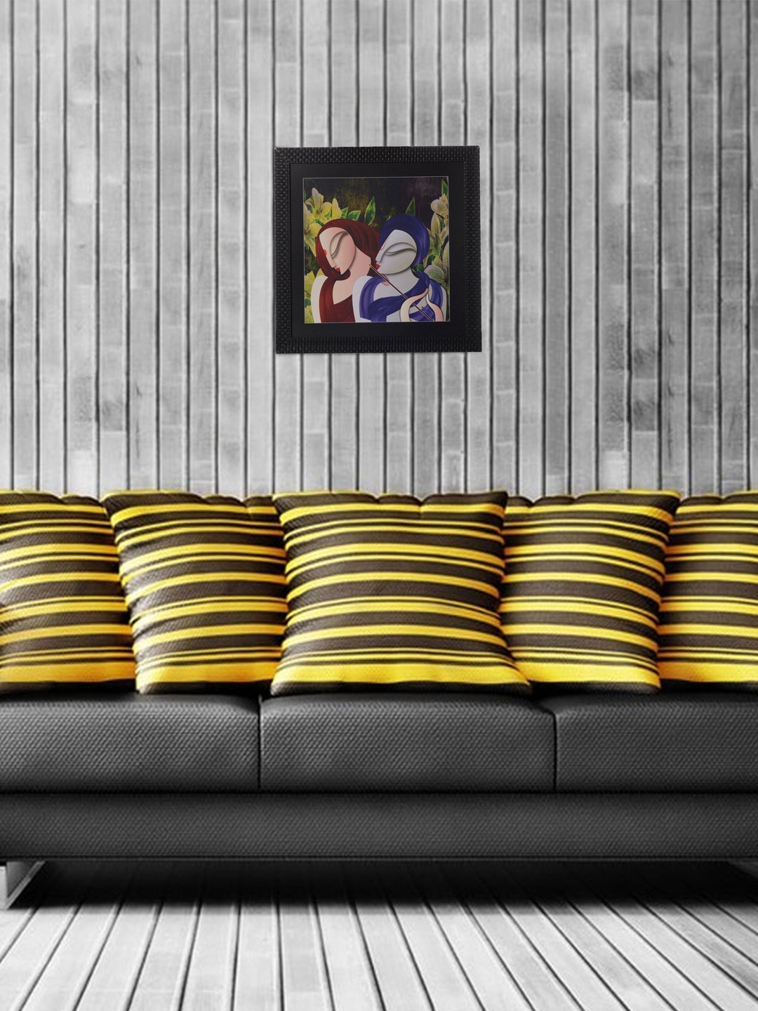 

eCraftIndia Multicoloured Radha Krishna UV Wall Art, Multi
