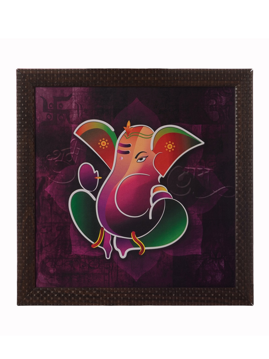 

eCraftIndia Multicoloured Lord Ganesha Framed Wall Art, Multi