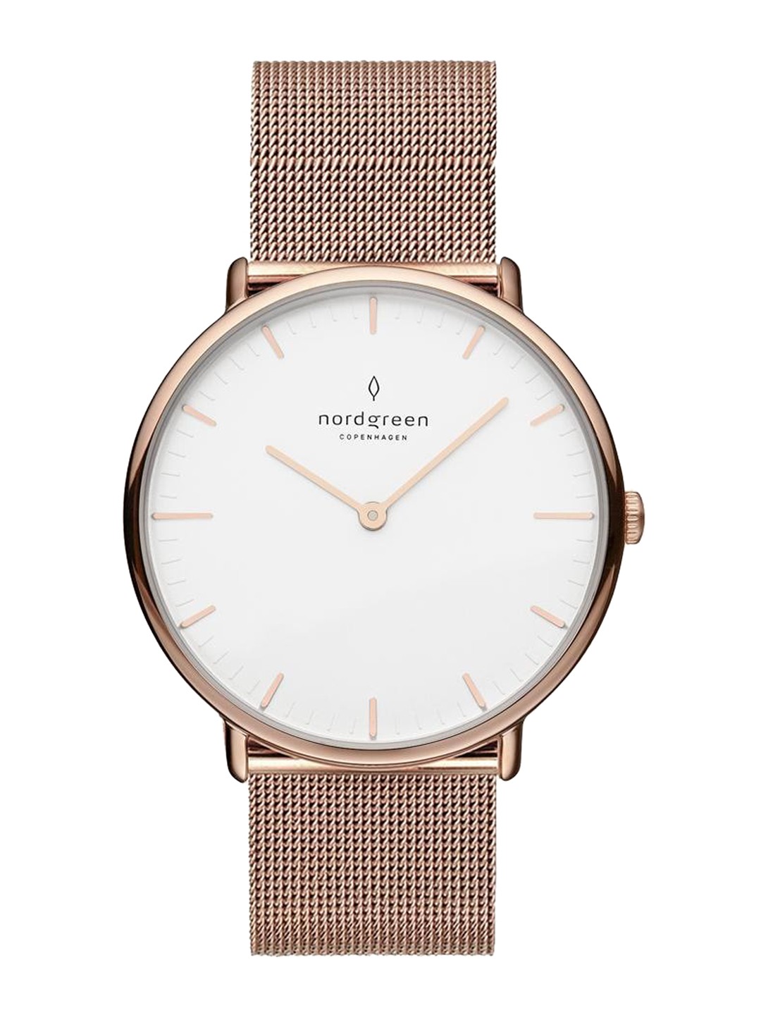 

Nordgreen Unisex White Dial & Rose Gold Toned Bracelet Style Straps Watch NR36RGMEROXX