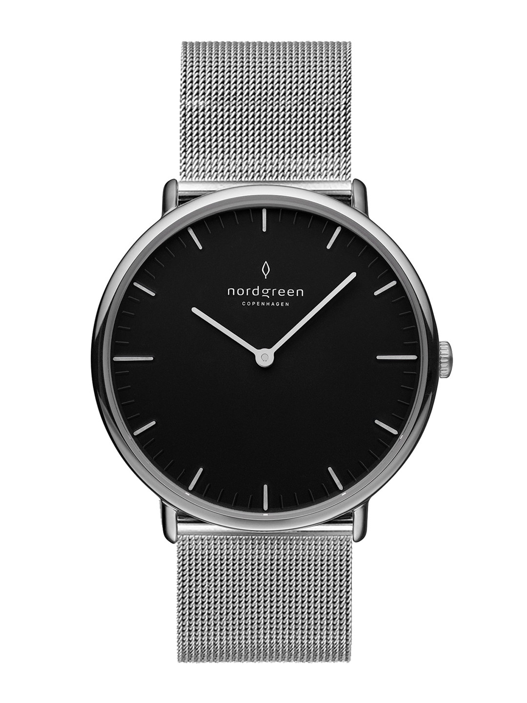 

Nordgreen Unisex Black Dial & Silver Toned Stainless Steel Bracelet Style Straps Analogue Watch