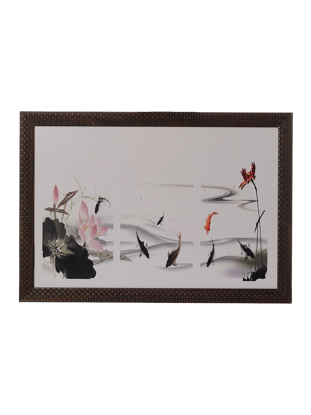

eCraftIndia Off-White Sea Life Satin Matte Texture Framed UV Wall Art