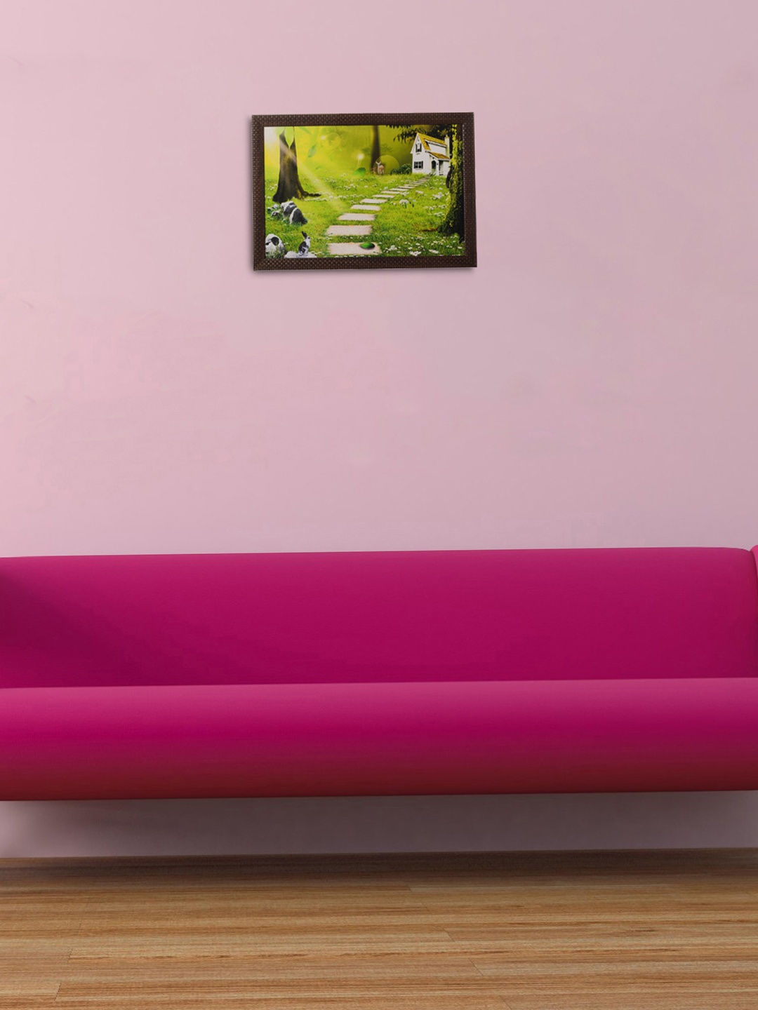 

eCraftIndia Green Garden View UV Wall Art