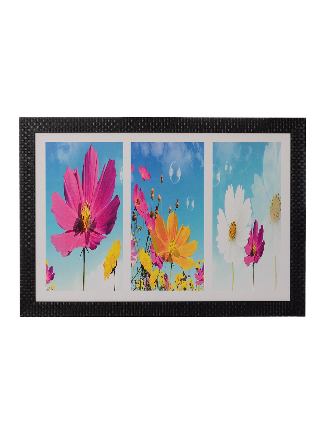 

eCraftIndia Multicoloured Floral Framed Wall Art, Multi