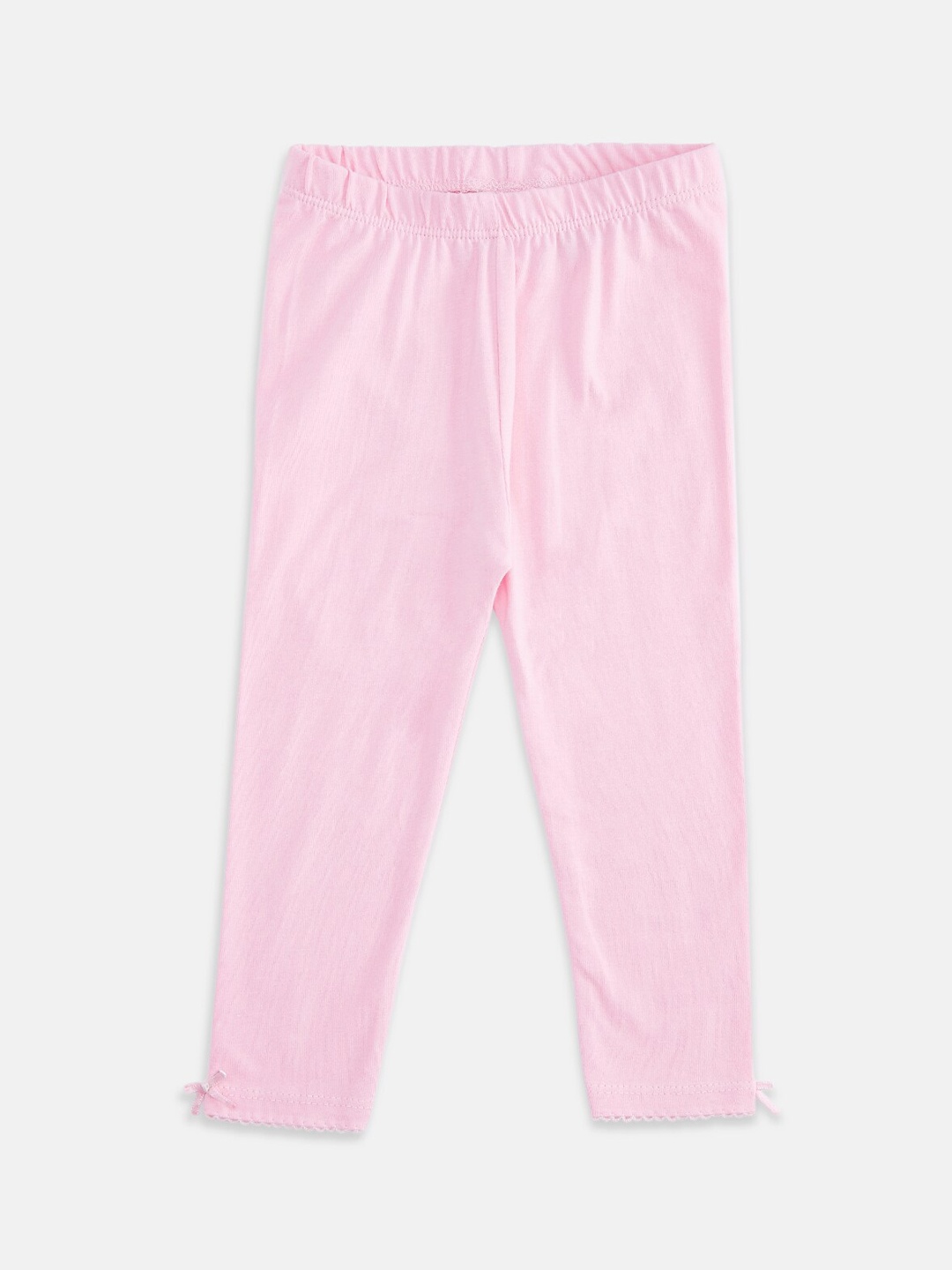 

Pantaloons Baby Girls Pink Solid Pure Cotton Leggings