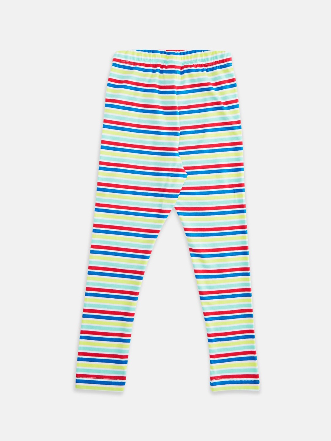 

Pantaloons Junior Girls Blue & Red Striped Ankle Length Leggings