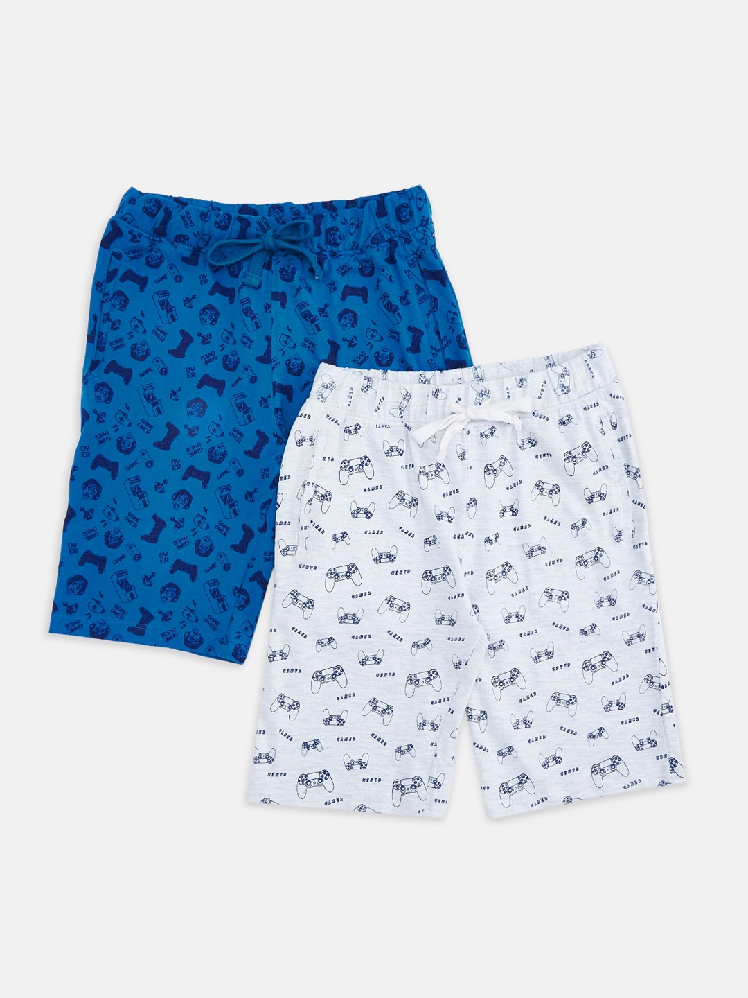 

Pantaloons Junior Boys Pack of 2 Conversational Printed Shorts, Multi