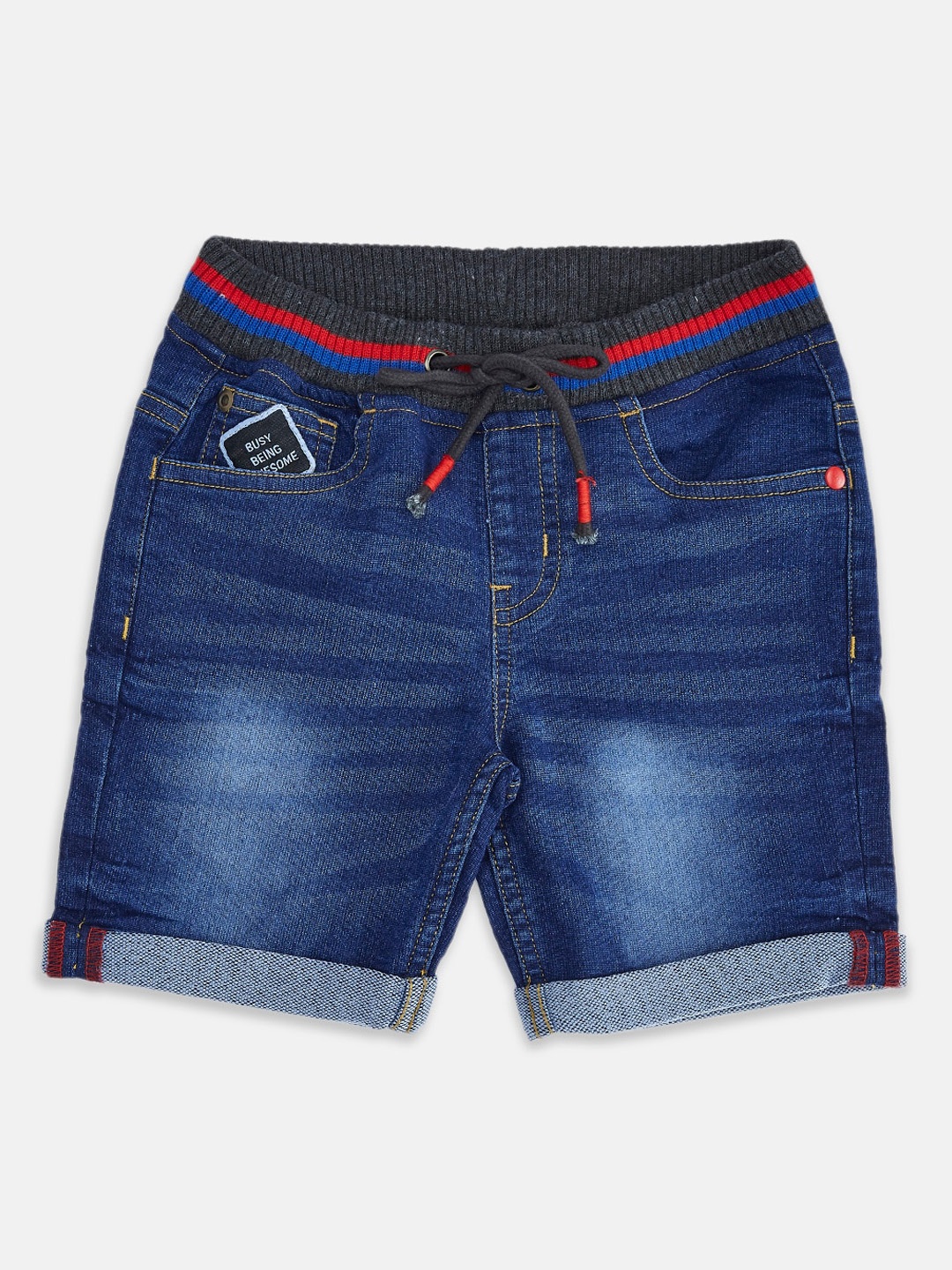 

Pantaloons Junior Boys Blue Washed Denim Shorts