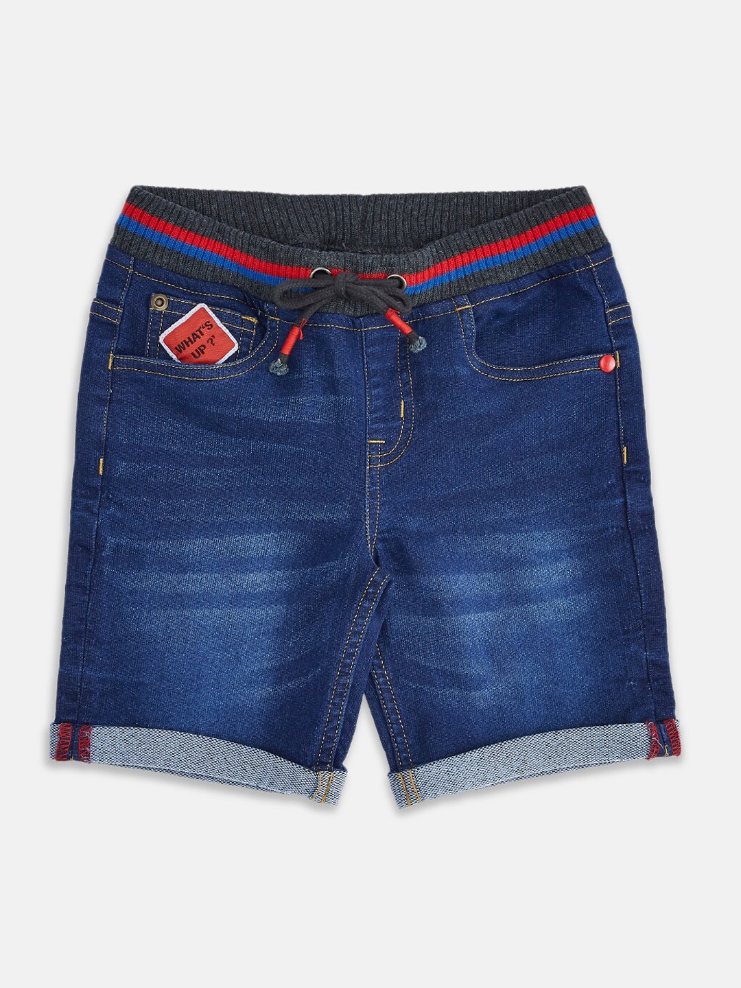 

Pantaloons Junior Boys Blue Washed Denim Shorts