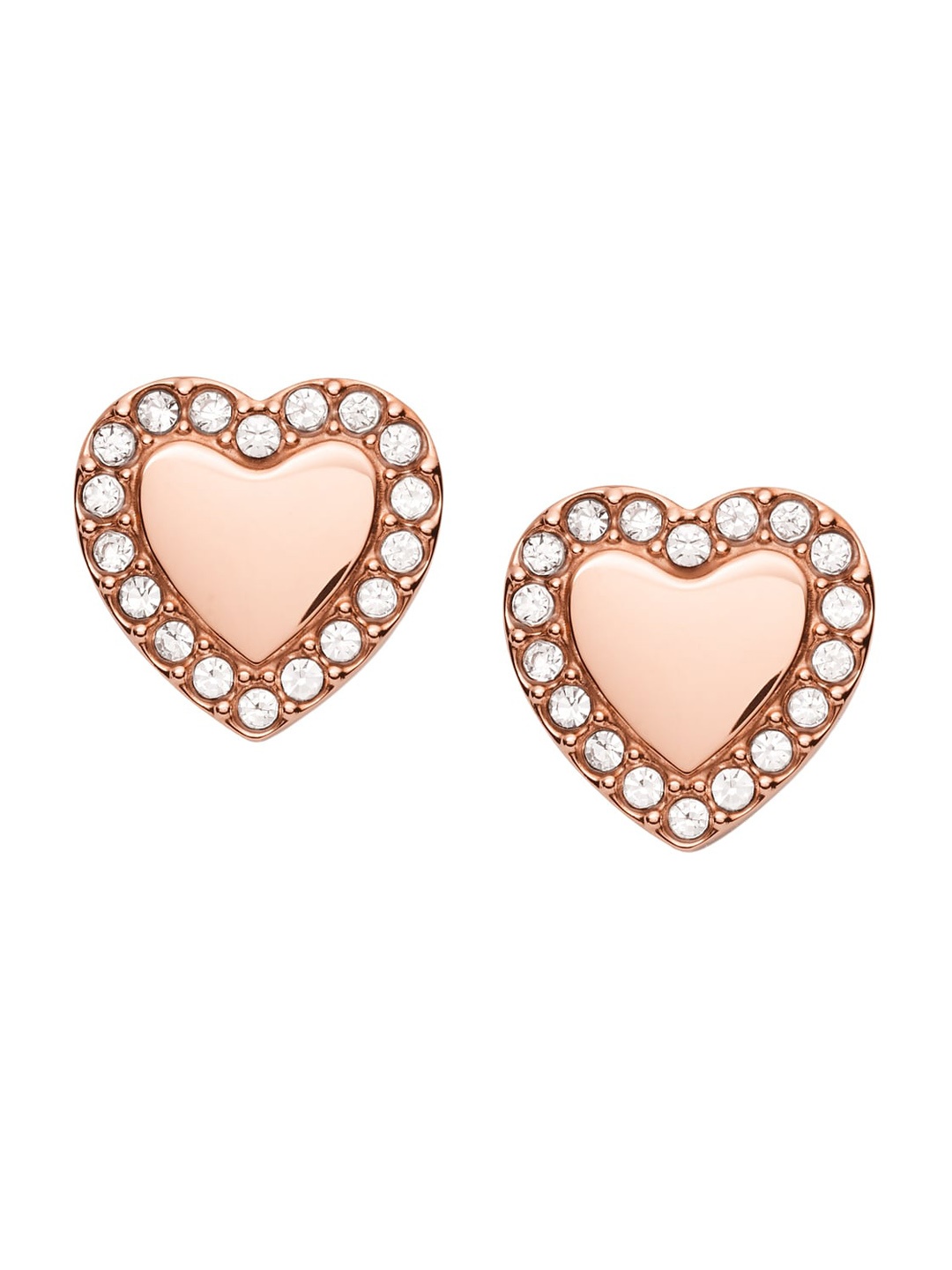 

Fossil Rose Gold-Toned Contemporary Studs Earrings