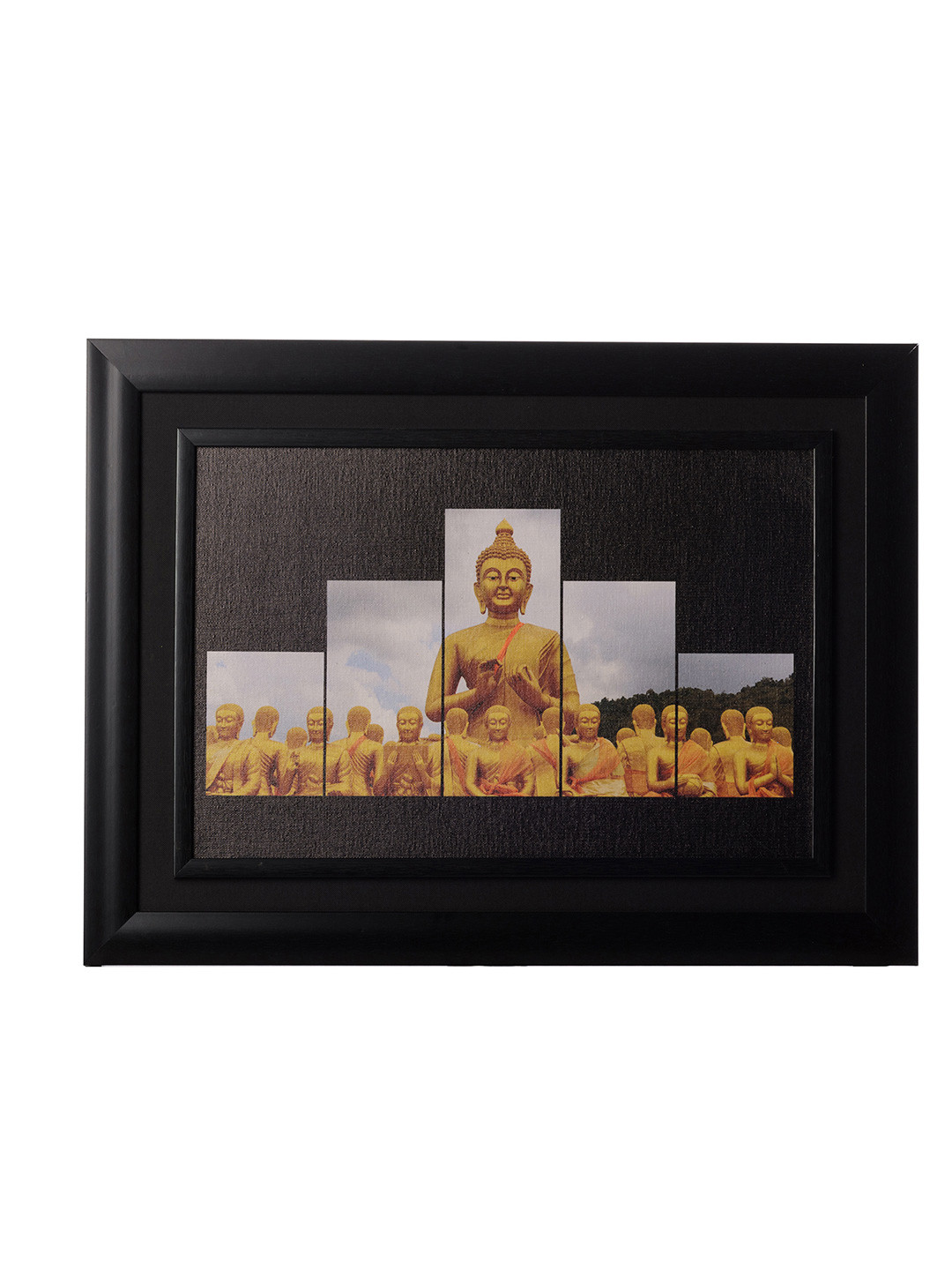 

eCraftIndia Multicoloured Spiritual Buddhist Monks Matt Textured Framed Artwork, Multi