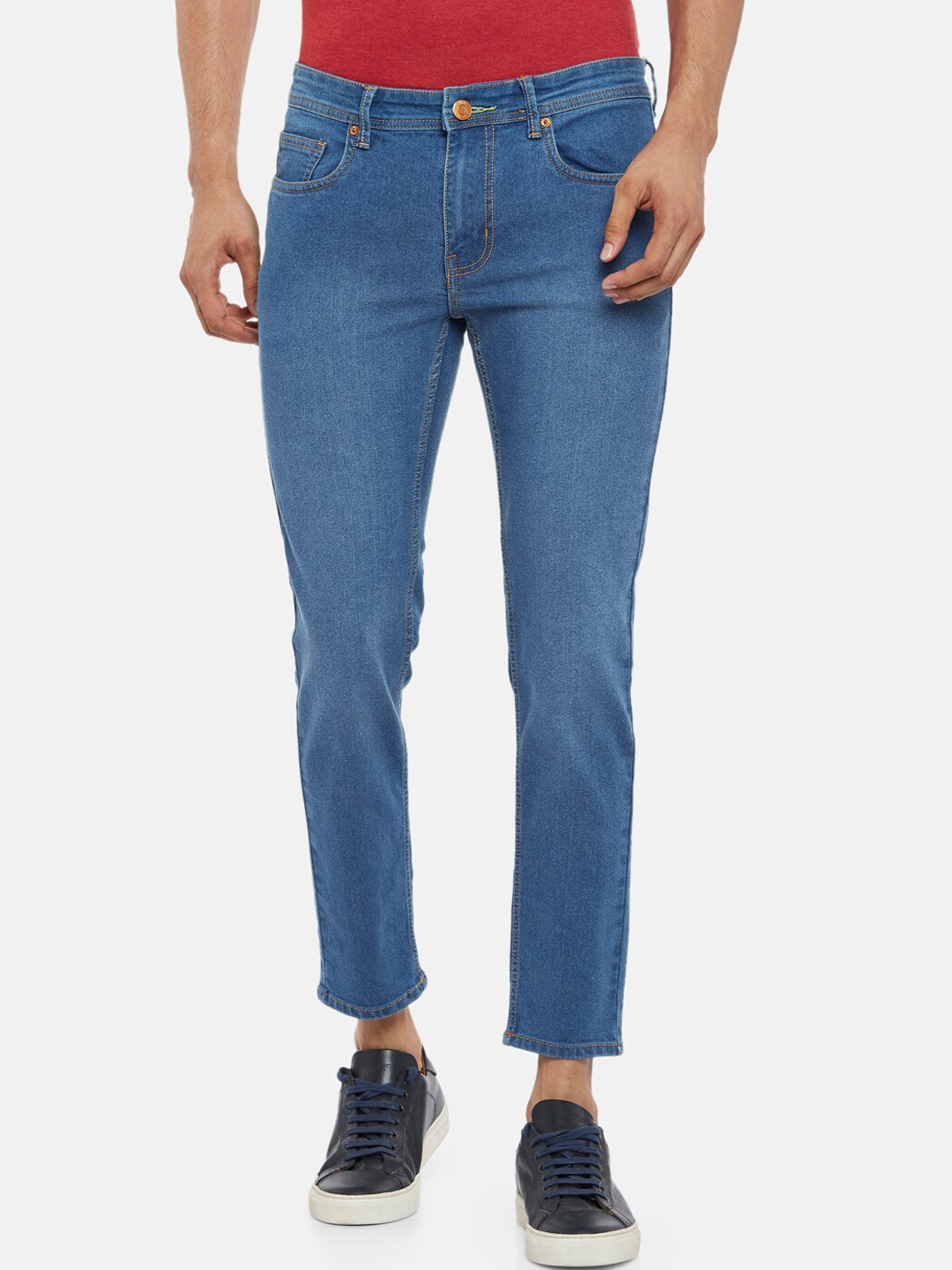

People Men Blue Slim Fit Clean Look Stretchable Jeans