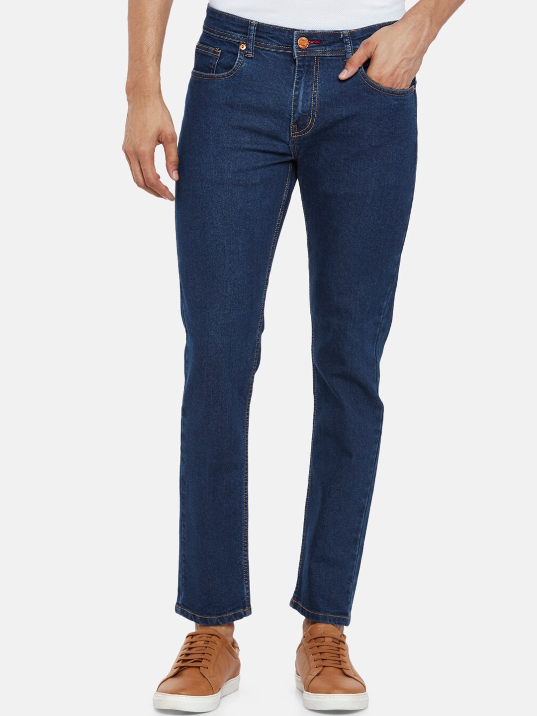 

People Men Blue Slim Fit Stretchable Jeans