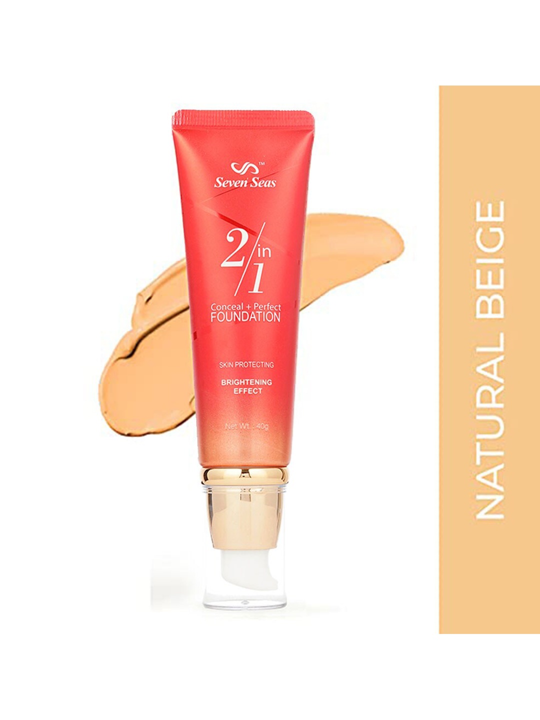 

Seven Seas Skin Protecting Brightening 2 In 1 Concealer+Perfect Foundation - Natural, Orange