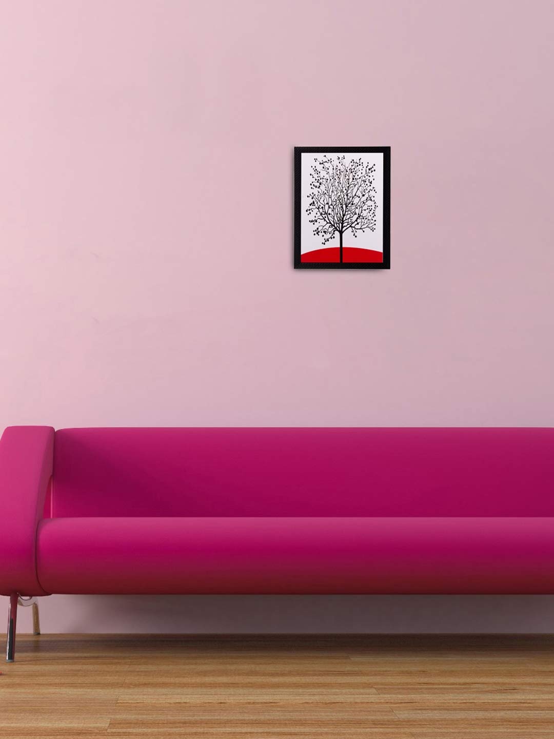 

eCraftIndia Black & White Abstract Black Tree Framed Wall Art