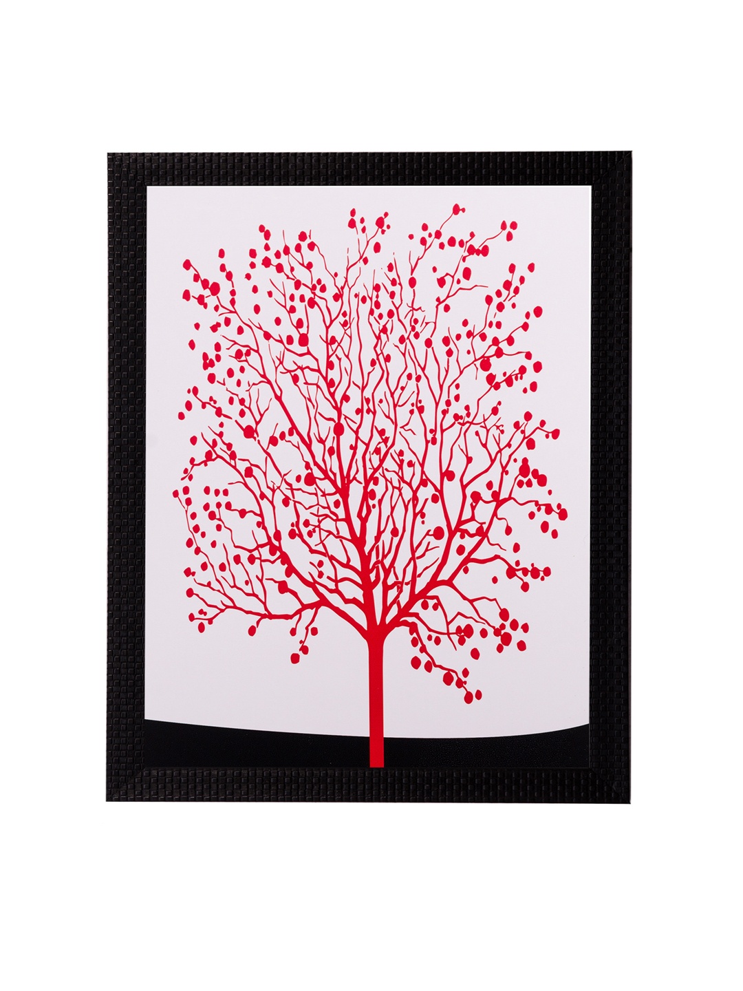 

eCraftIndia Off-White & Red Tree UV Wall Art