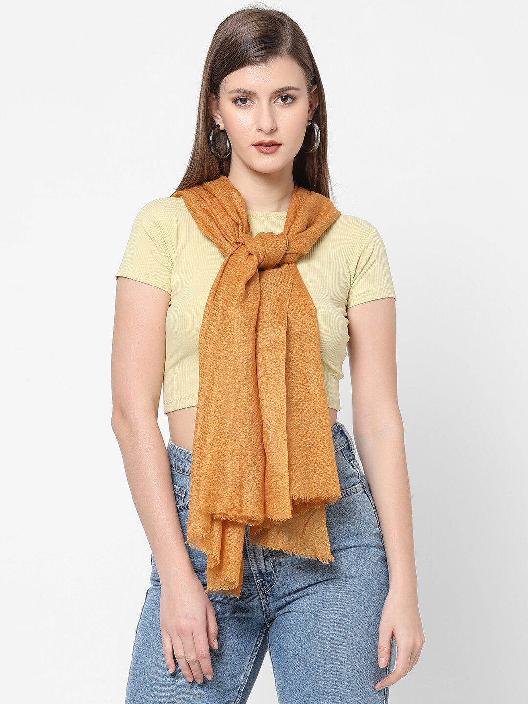 

Cloth Haus India Women Yellow Scarf