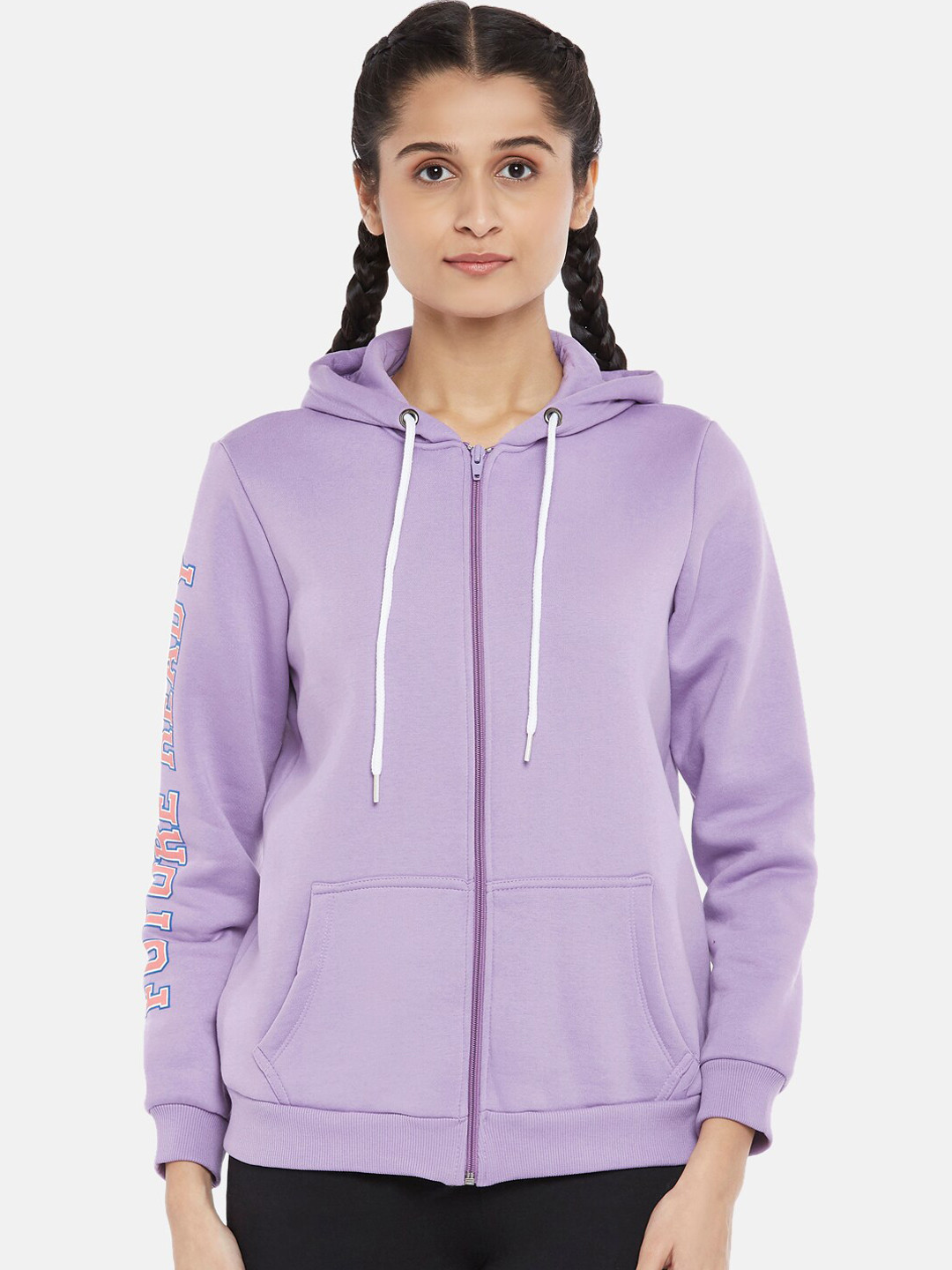 

Ajile by Pantaloons Women Purple Cotton Blend Sporty Jacket