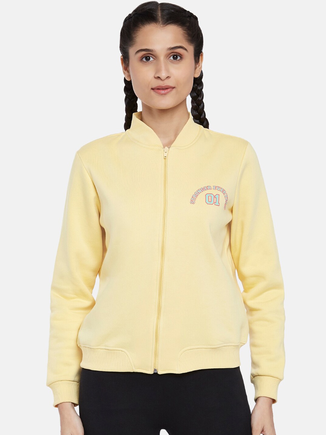 

Ajile by Pantaloons Women Yellow Solid Tailored Jacket