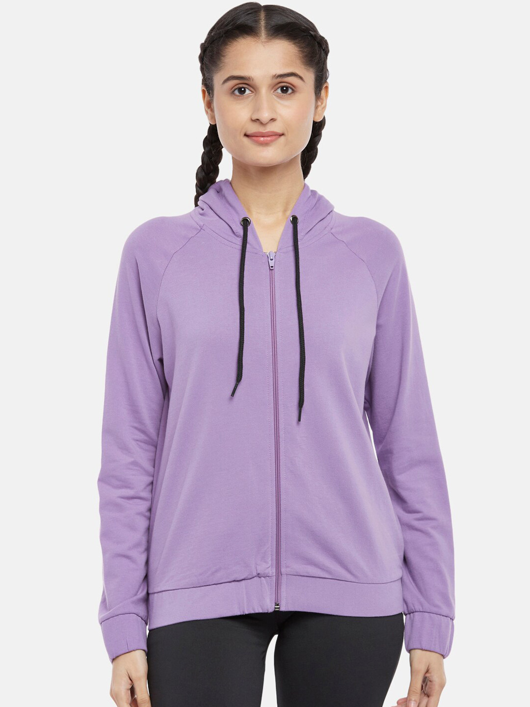 

Ajile by Pantaloons Women Purple Hooded Sweatshirt
