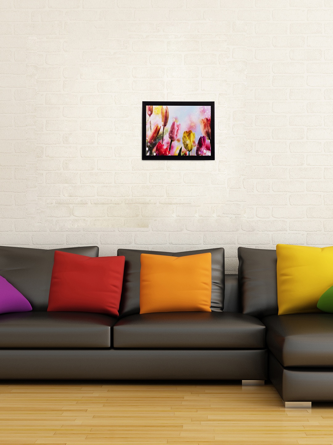 

eCraftIndia Multicoloured Floral Framed Wall Art, Multi