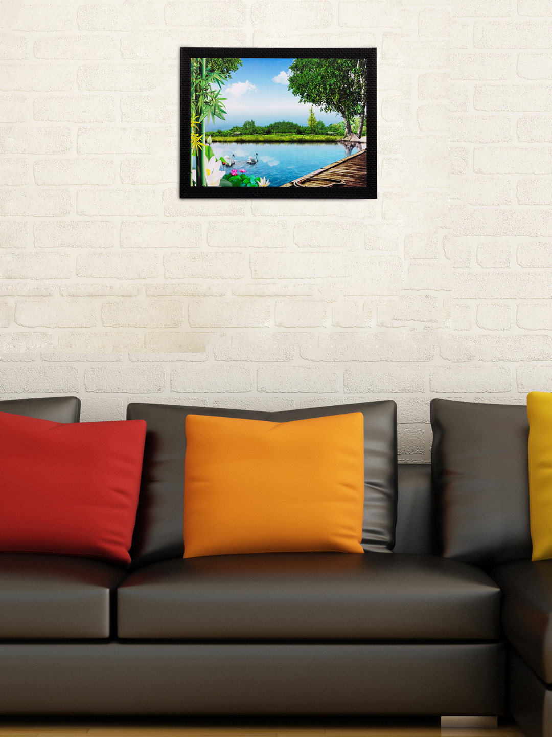 

eCraftIndia Multicoloured Scenary View Wall Art, Multi