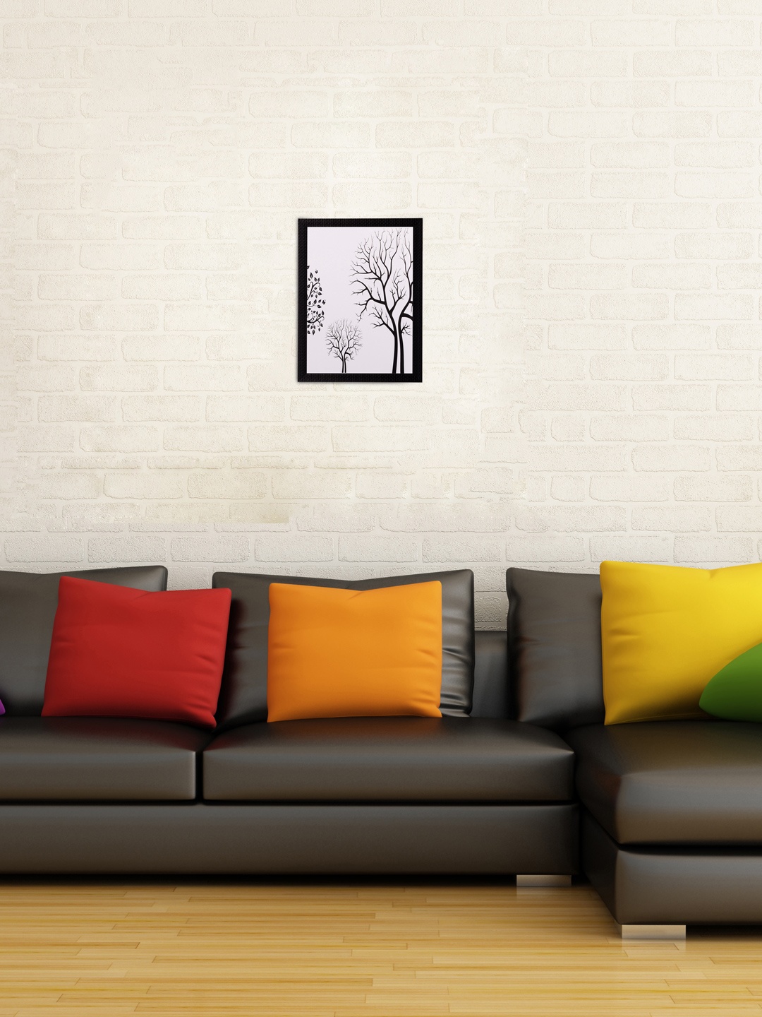 

eCraftIndia White & Black Tree UV Wall Art