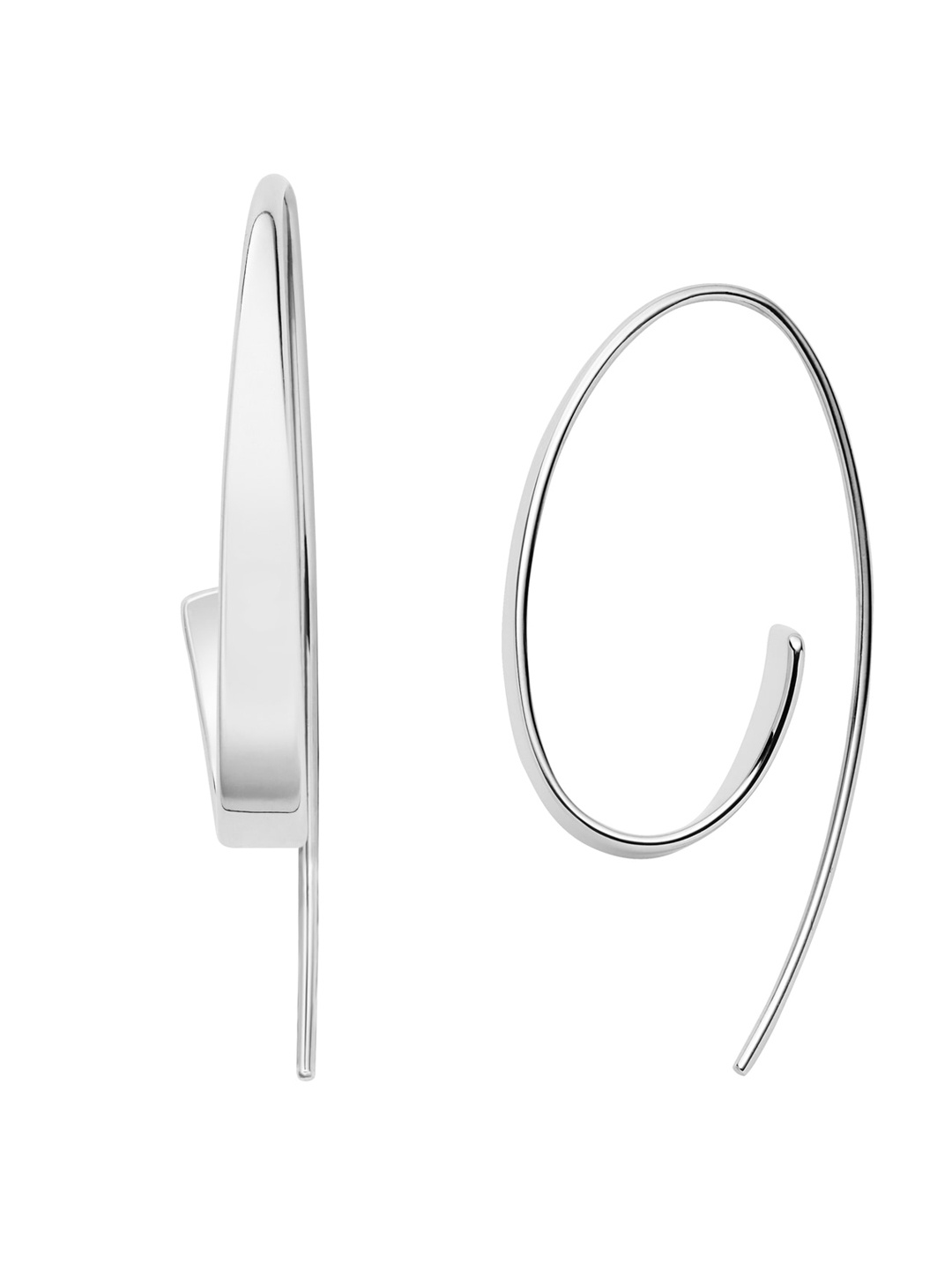 

SKAGEN Silver-Toned Contemporary Half Hoop Earrings