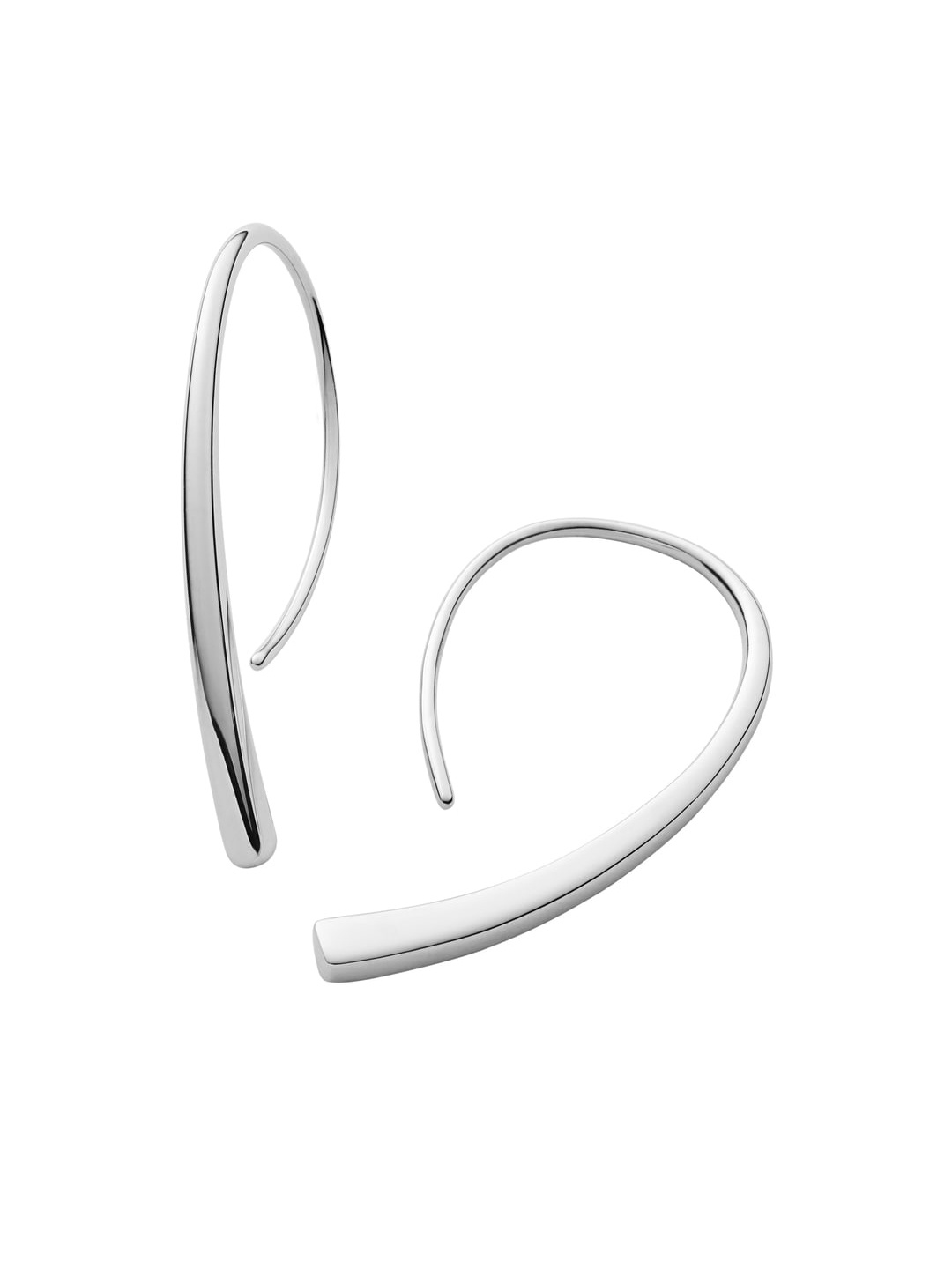 

SKAGEN Silver-Toned Contemporary Hoop Earrings