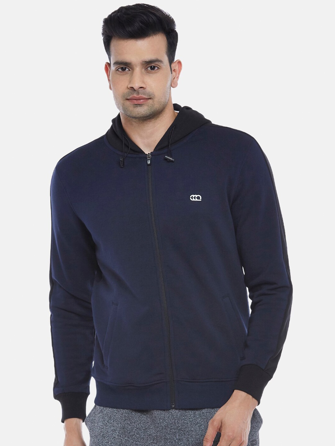 

Ajile by Pantaloons Men Navy Blue Hooded Sweatshirt