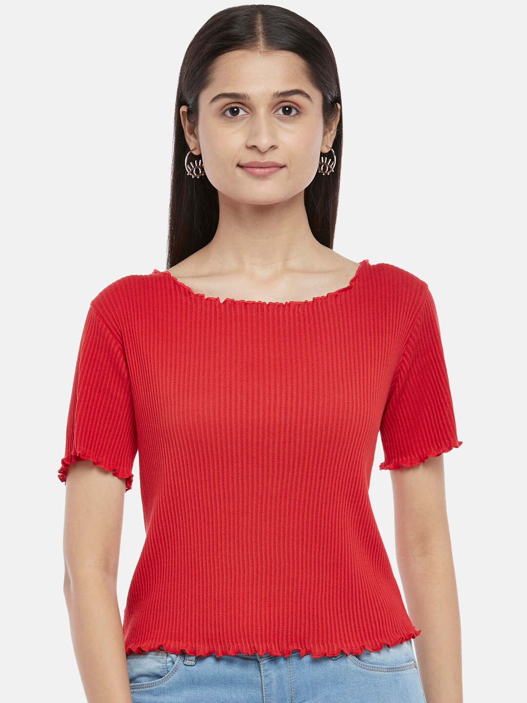 

People Red Pure Cotton Top