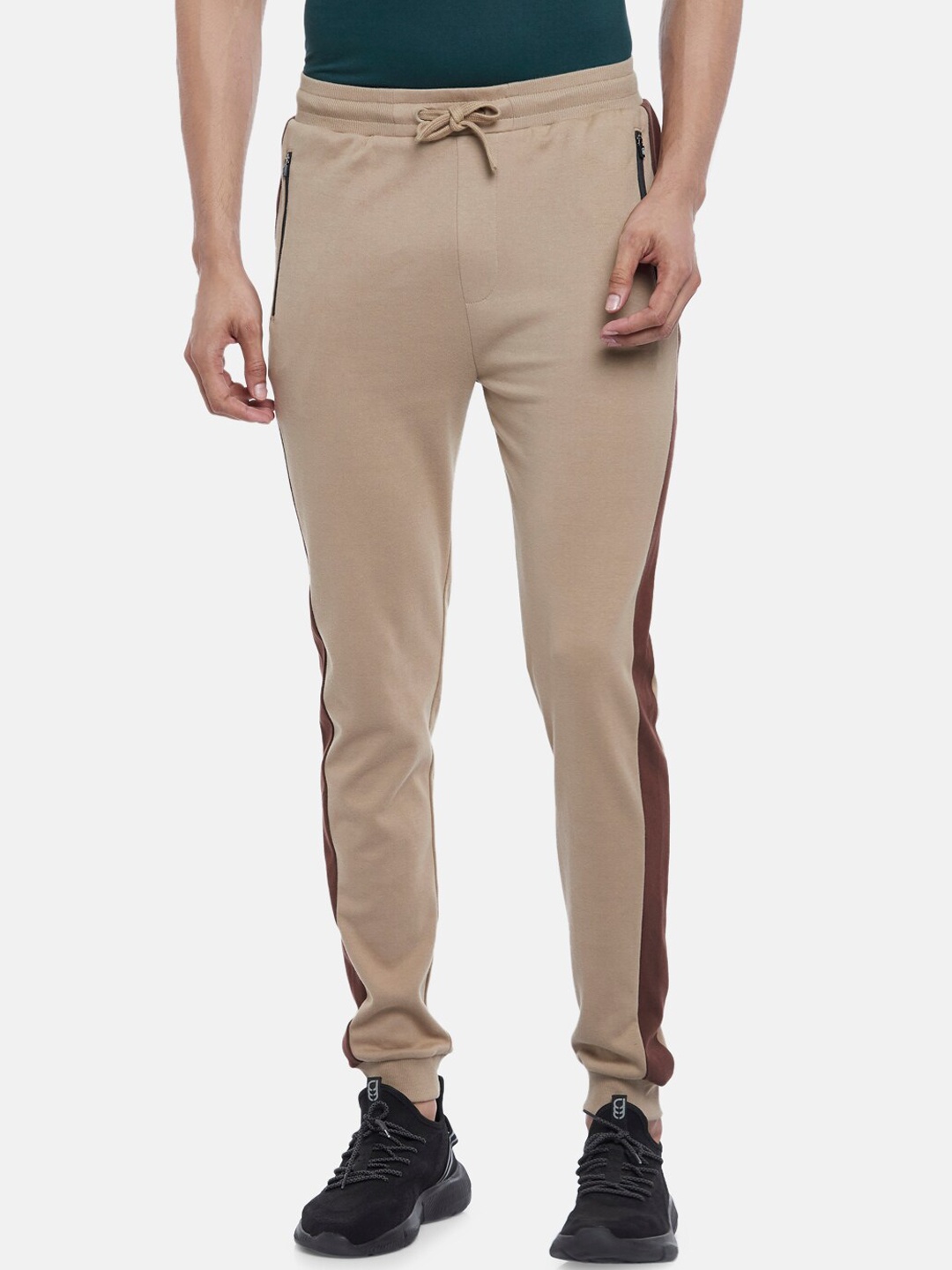 

Ajile by Pantaloons Men Beige Solid Slim-Fit Joggers