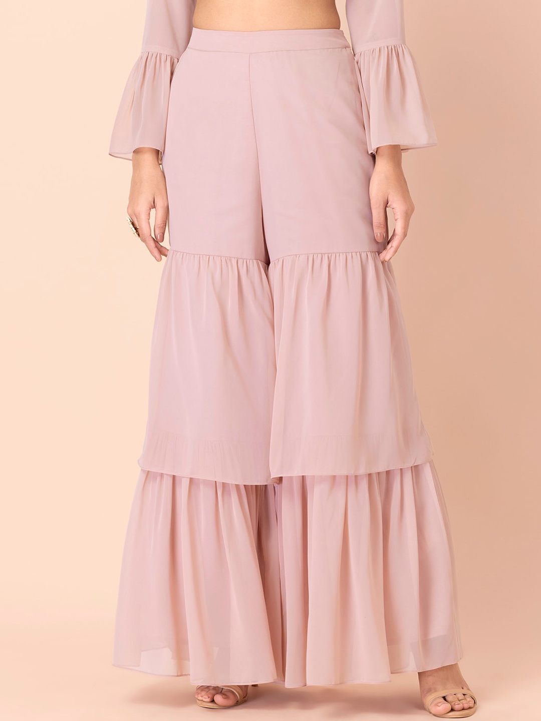 

INDYA Women Rose Pleated Sharara