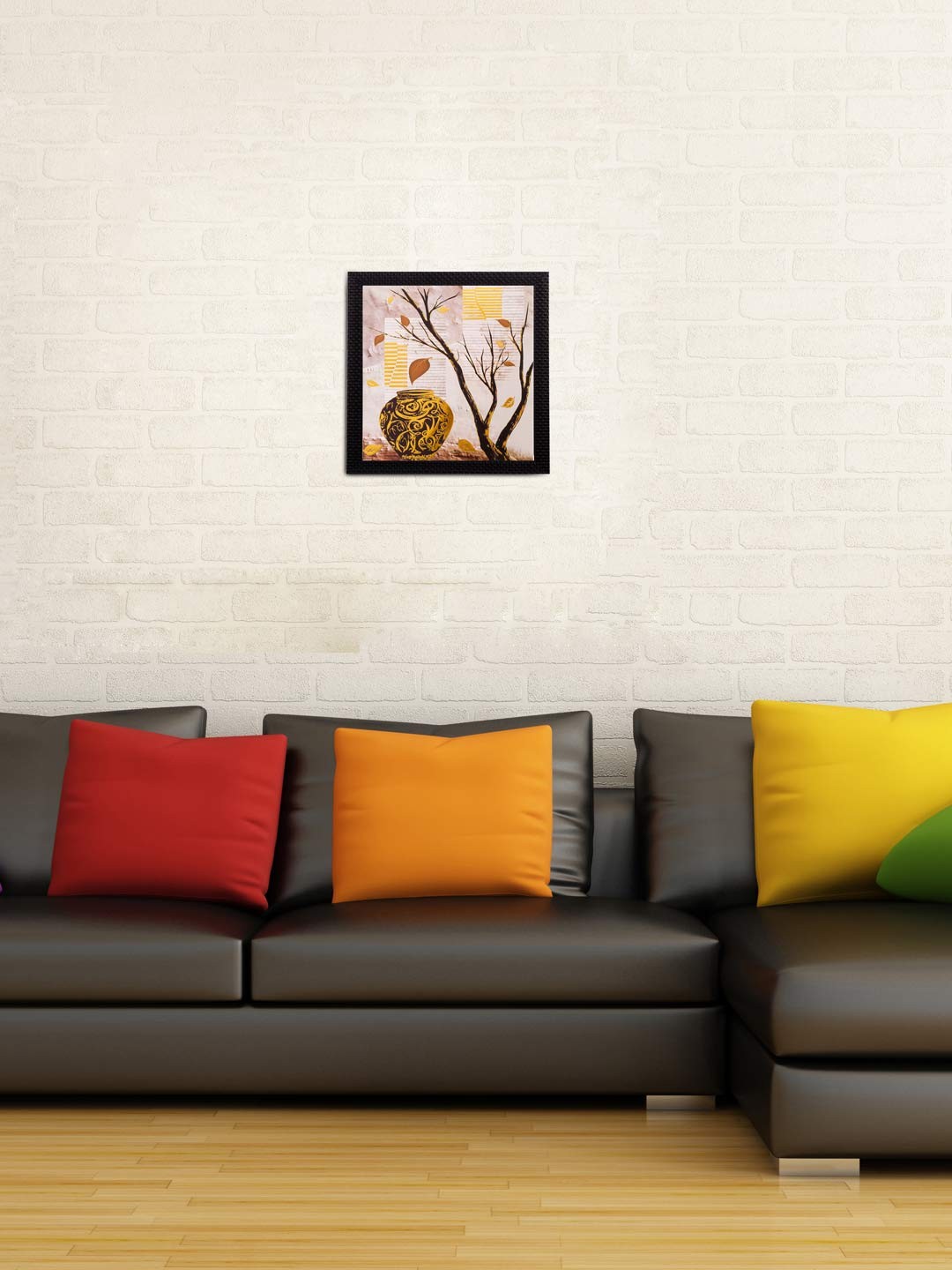 

eCraftIndia Multicoloured UV Framed Wall Art, Multi